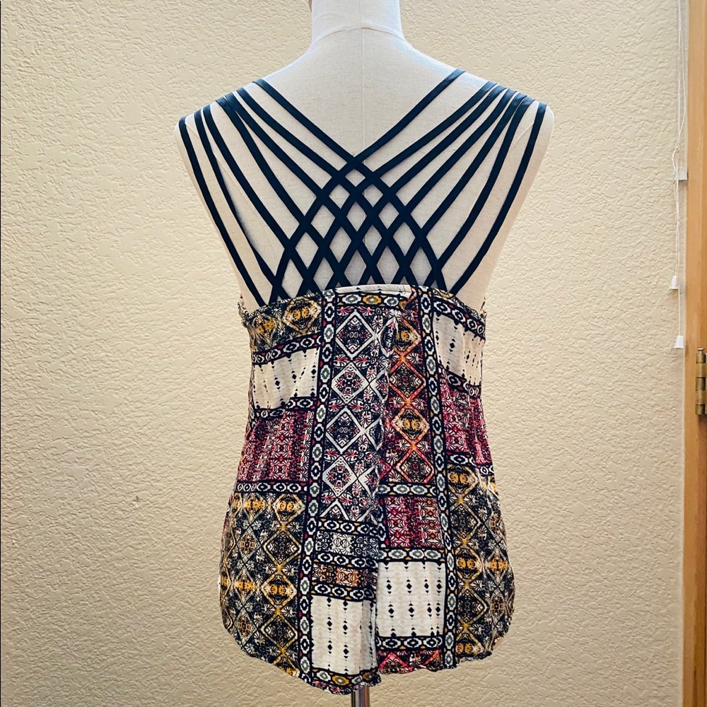 Gypsy tank with elaborate back